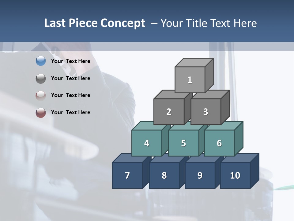 A Man Standing In Front Of A Window In A Building PowerPoint Template