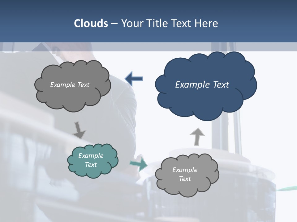 A Man Standing In Front Of A Window In A Building PowerPoint Template