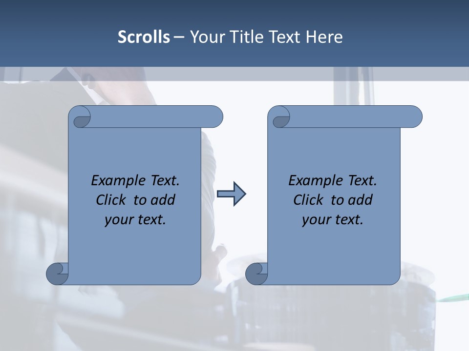 A Man Standing In Front Of A Window In A Building PowerPoint Template