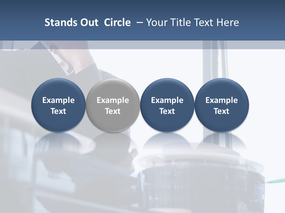 A Man Standing In Front Of A Window In A Building PowerPoint Template