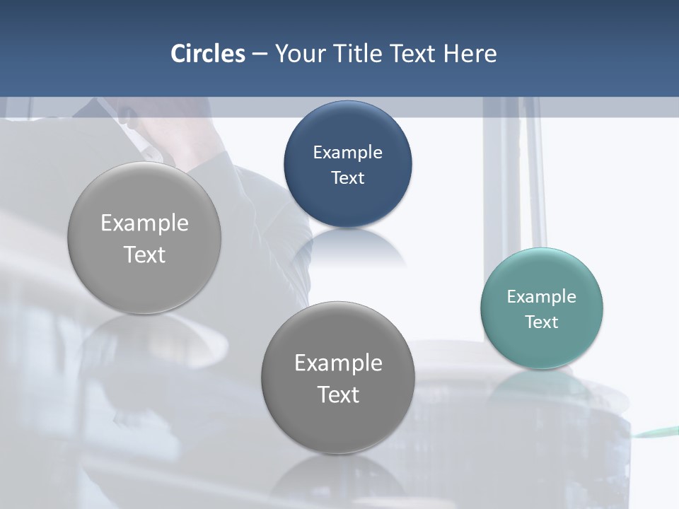 A Man Standing In Front Of A Window In A Building PowerPoint Template