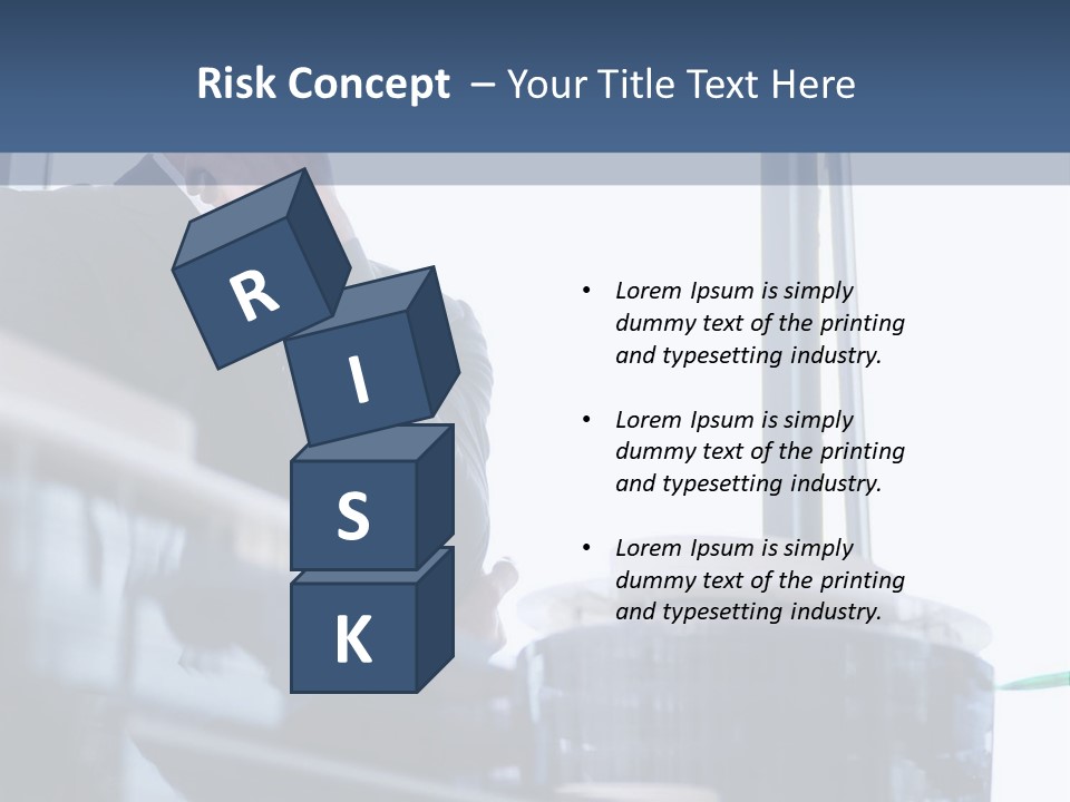 A Man Standing In Front Of A Window In A Building PowerPoint Template