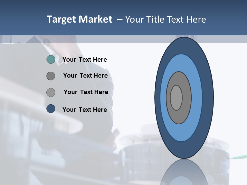 A Man Standing In Front Of A Window In A Building PowerPoint Template