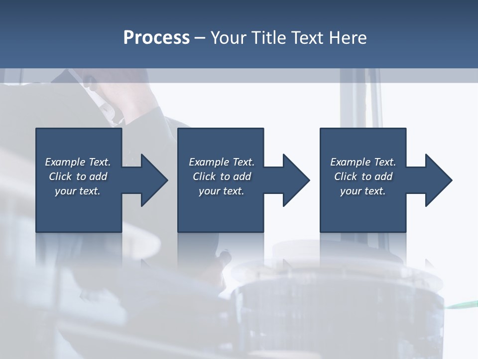 A Man Standing In Front Of A Window In A Building PowerPoint Template