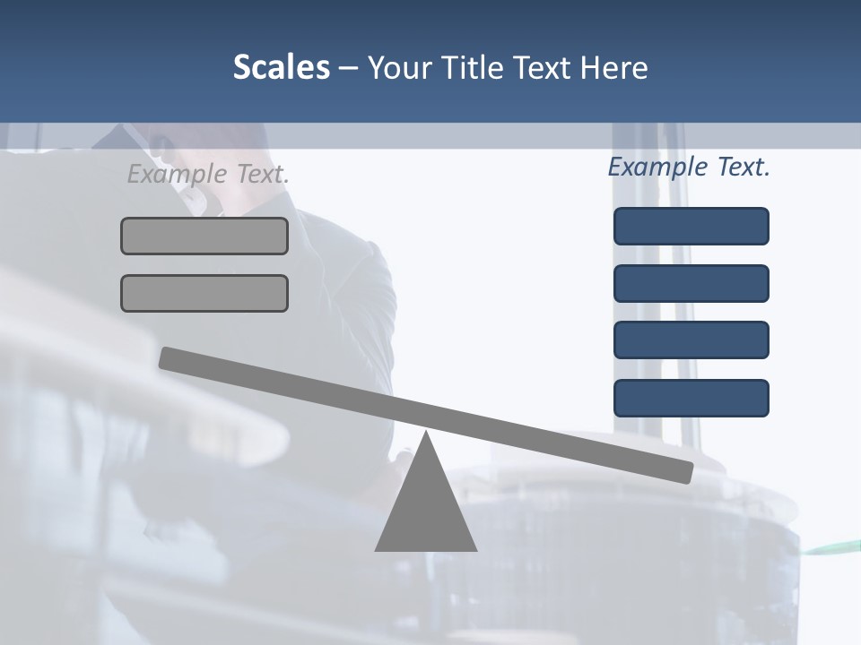 A Man Standing In Front Of A Window In A Building PowerPoint Template