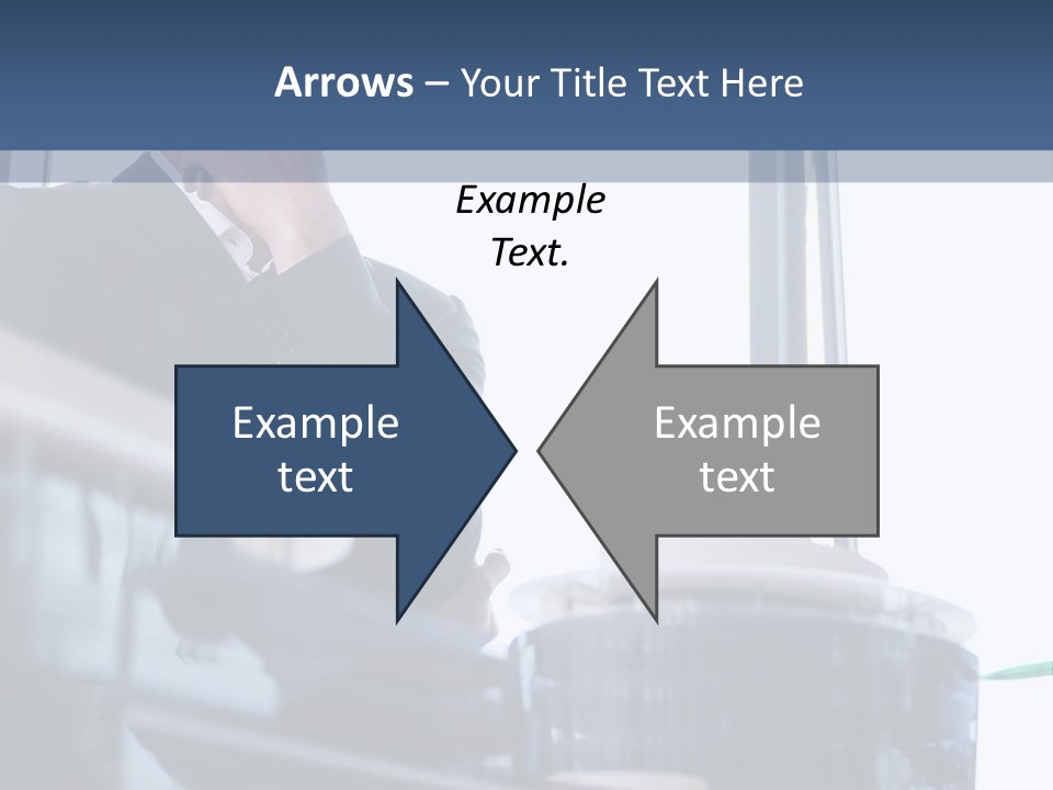 A Man Standing In Front Of A Window In A Building PowerPoint Template