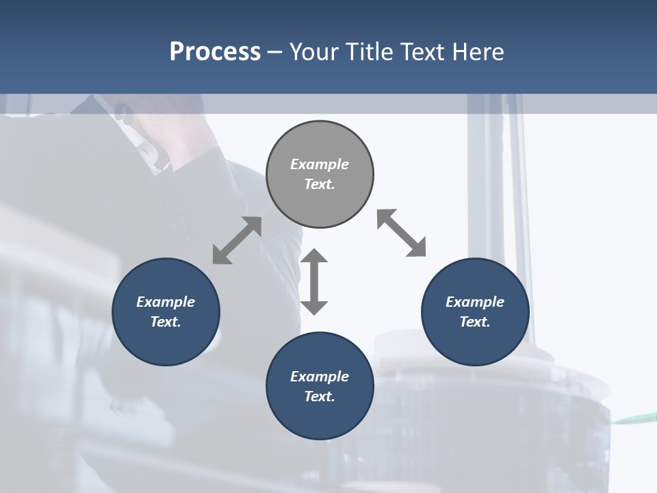 A Man Standing In Front Of A Window In A Building PowerPoint Template