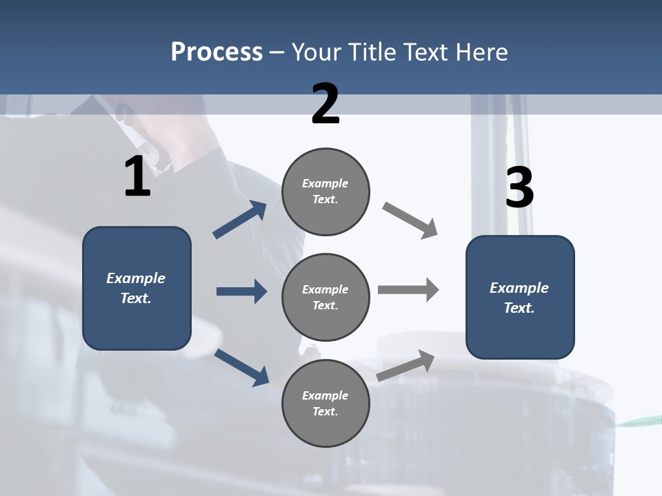 A Man Standing In Front Of A Window In A Building PowerPoint Template