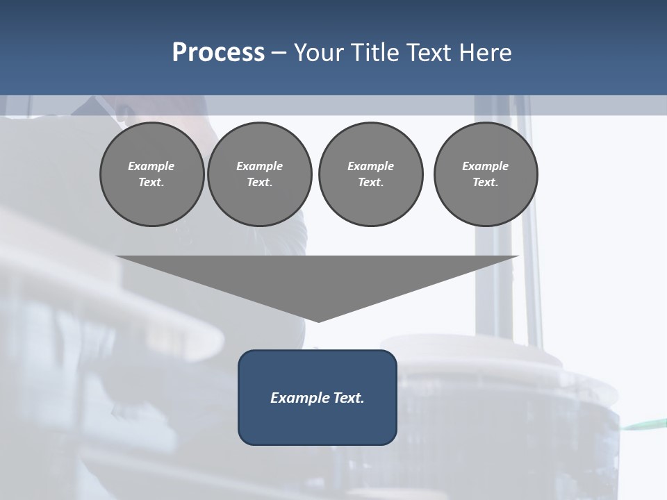 A Man Standing In Front Of A Window In A Building PowerPoint Template