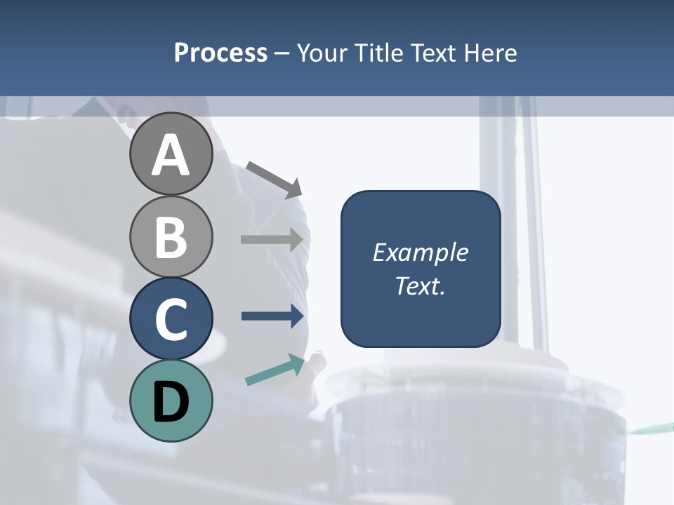 A Man Standing In Front Of A Window In A Building PowerPoint Template