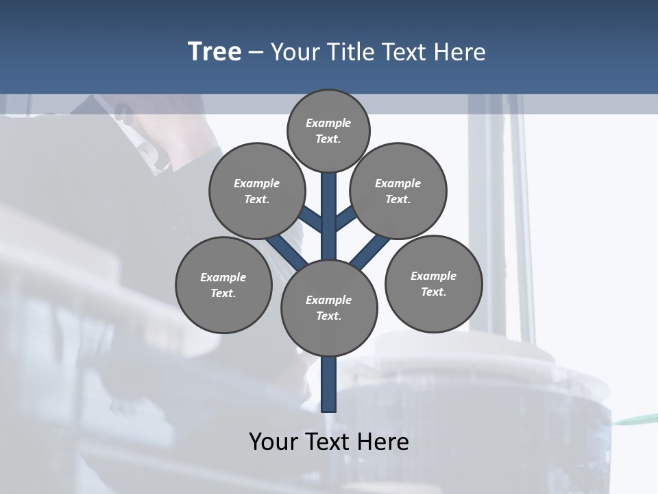 A Man Standing In Front Of A Window In A Building PowerPoint Template