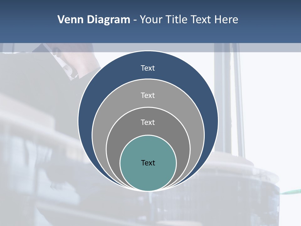 A Man Standing In Front Of A Window In A Building PowerPoint Template