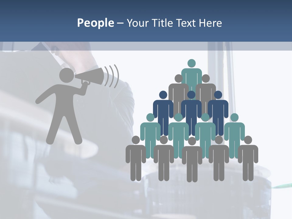 A Man Standing In Front Of A Window In A Building PowerPoint Template