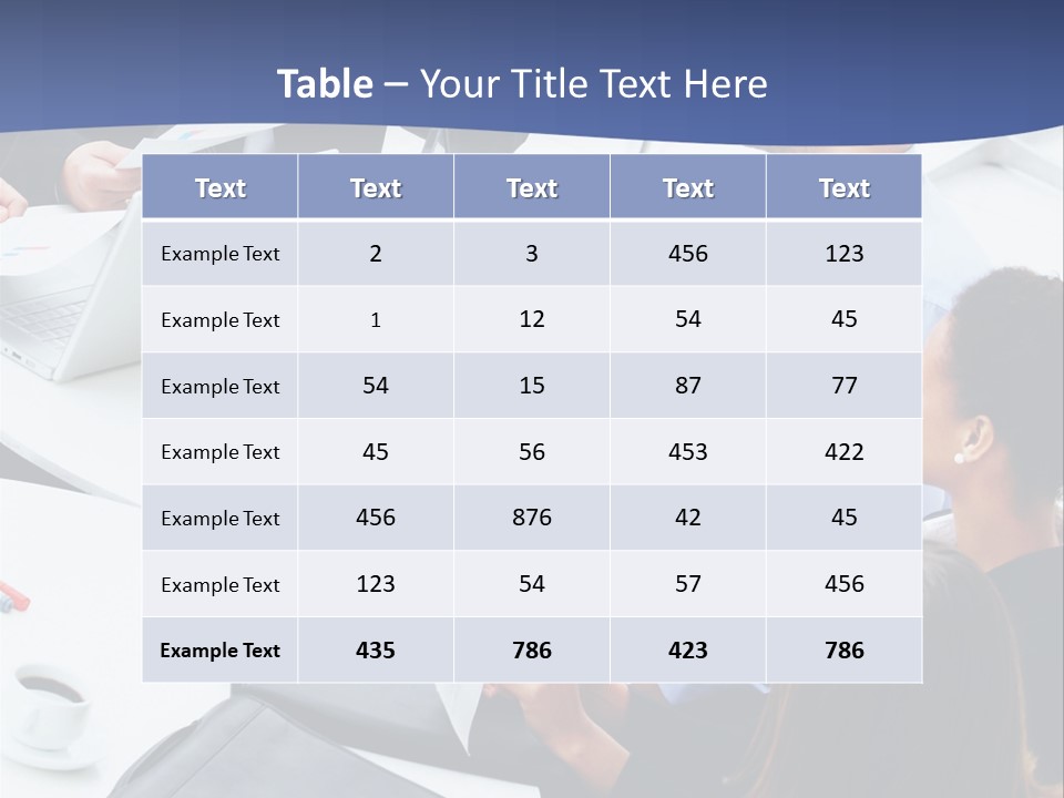 A Group Of People Sitting Around A Table With Laptops PowerPoint Template