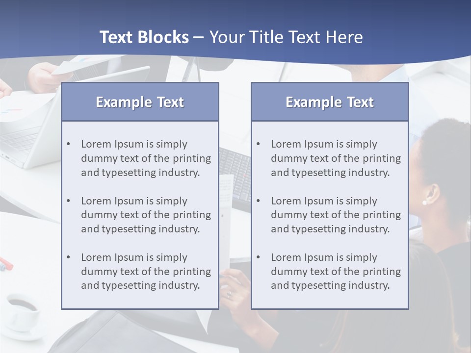 A Group Of People Sitting Around A Table With Laptops PowerPoint Template