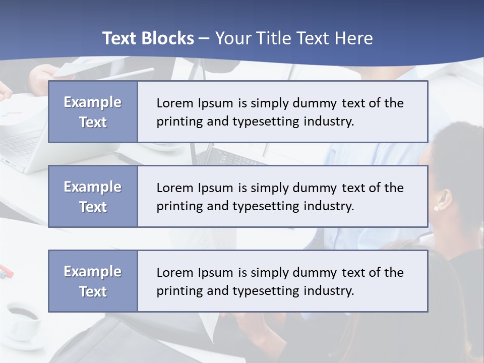 A Group Of People Sitting Around A Table With Laptops PowerPoint Template