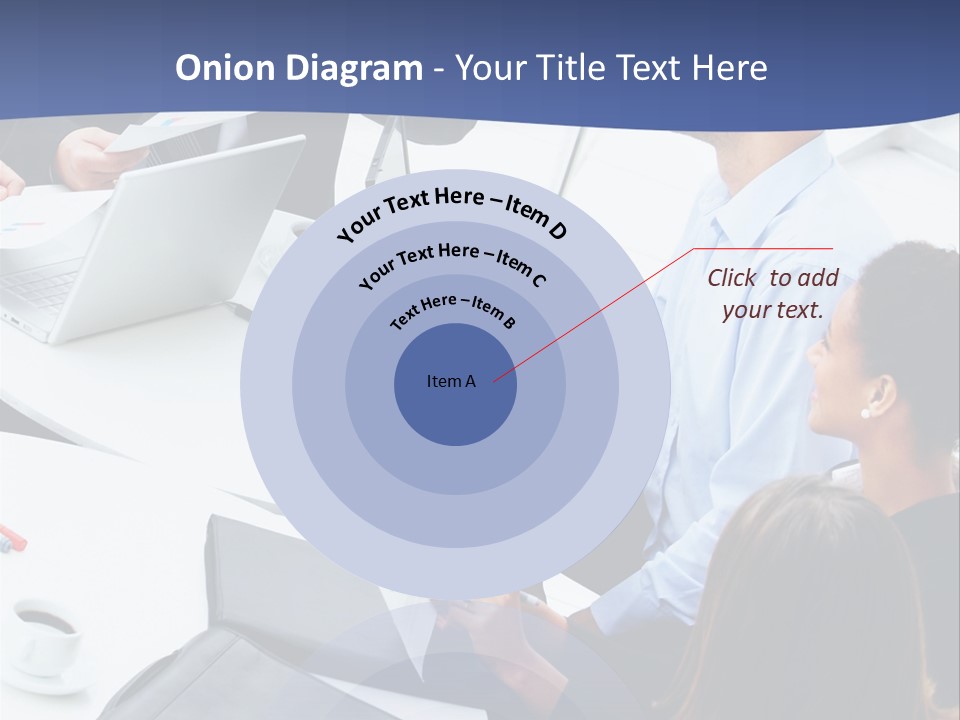 A Group Of People Sitting Around A Table With Laptops PowerPoint Template