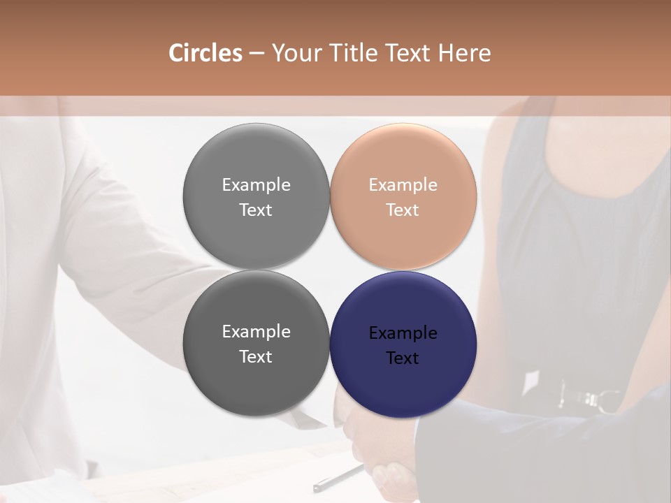 A Woman Shaking Hands With A Man In A Suit PowerPoint Template