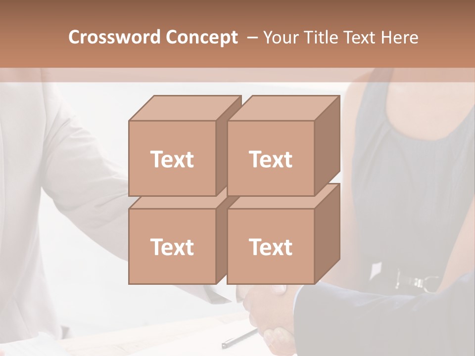 A Woman Shaking Hands With A Man In A Suit PowerPoint Template