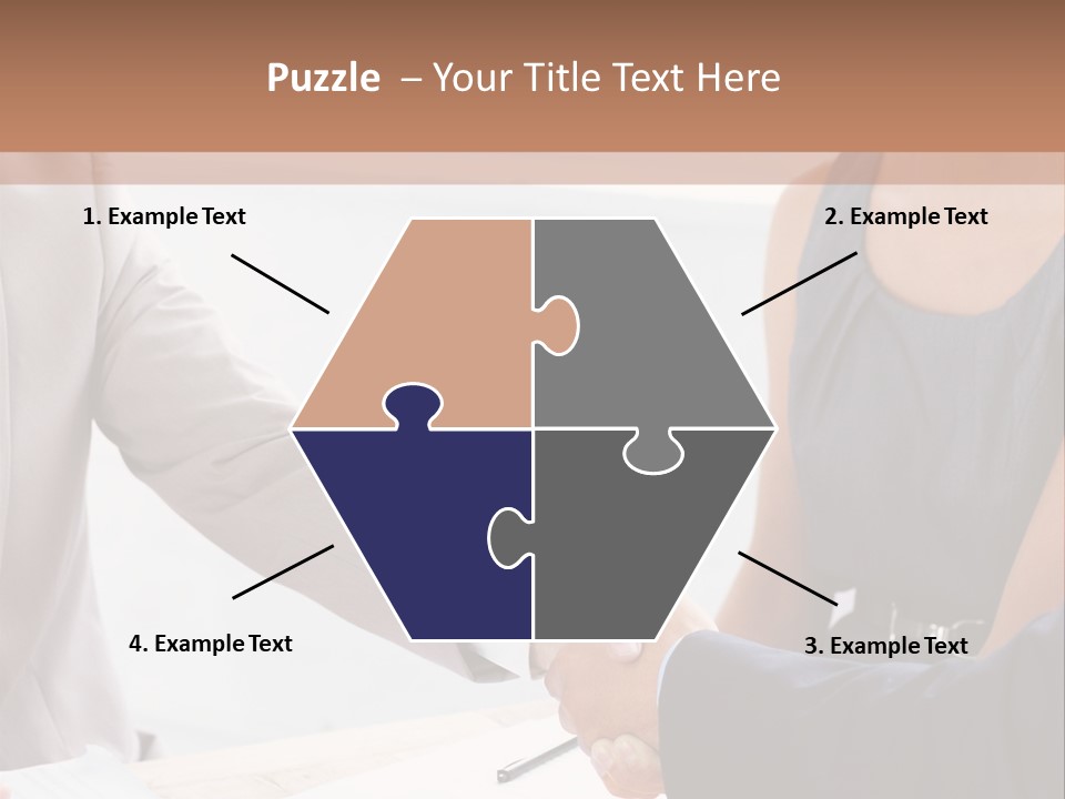 A Woman Shaking Hands With A Man In A Suit PowerPoint Template