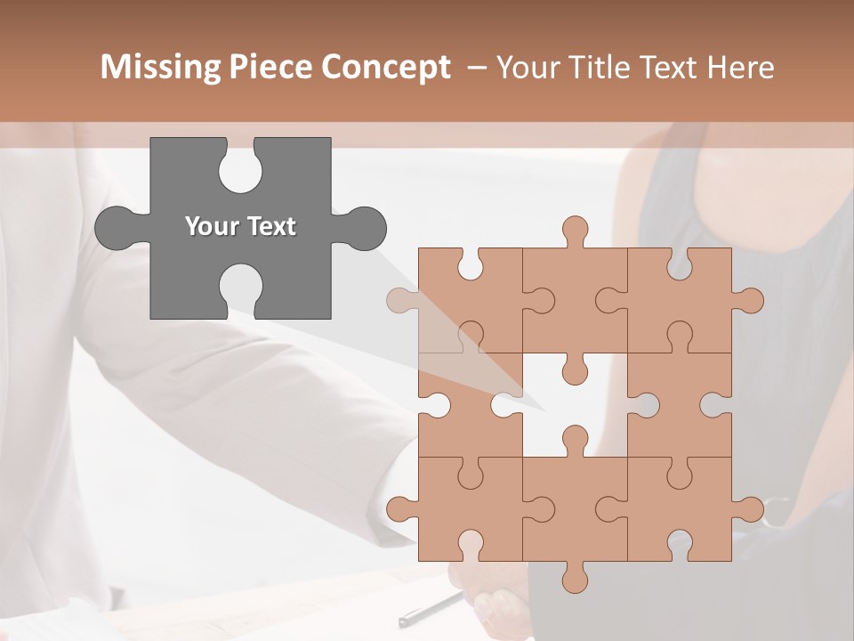 A Woman Shaking Hands With A Man In A Suit PowerPoint Template