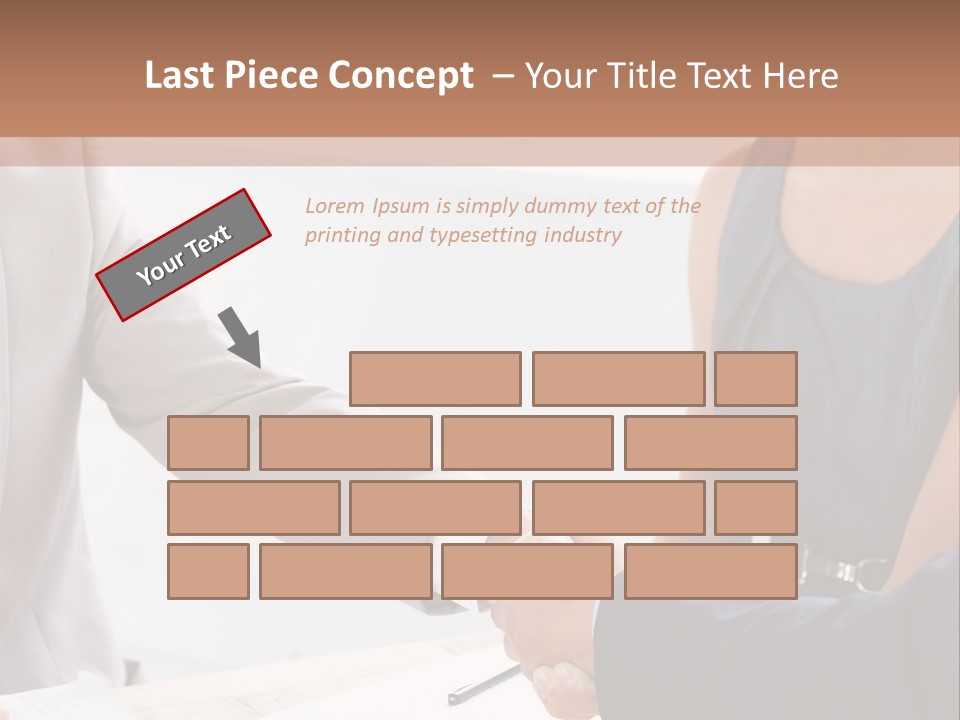 A Woman Shaking Hands With A Man In A Suit PowerPoint Template