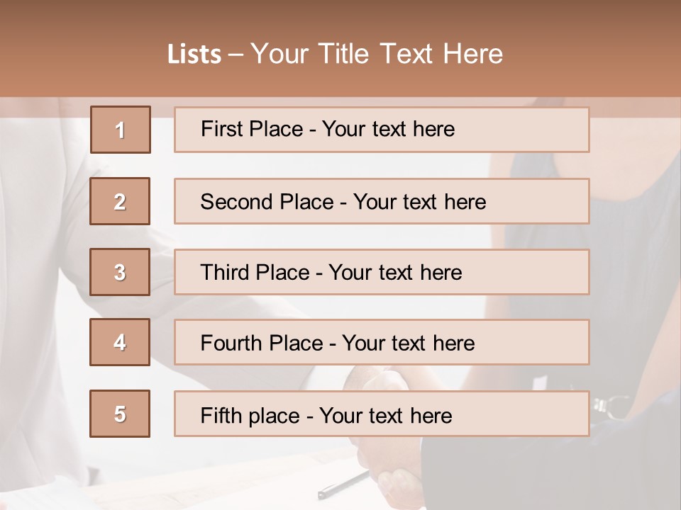 A Woman Shaking Hands With A Man In A Suit PowerPoint Template