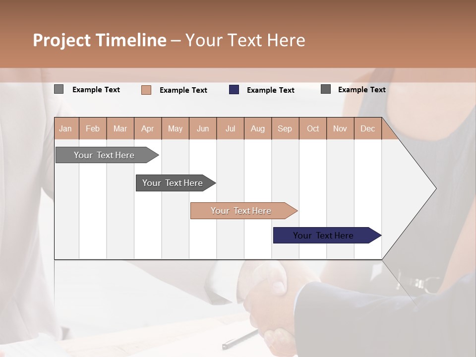 A Woman Shaking Hands With A Man In A Suit PowerPoint Template