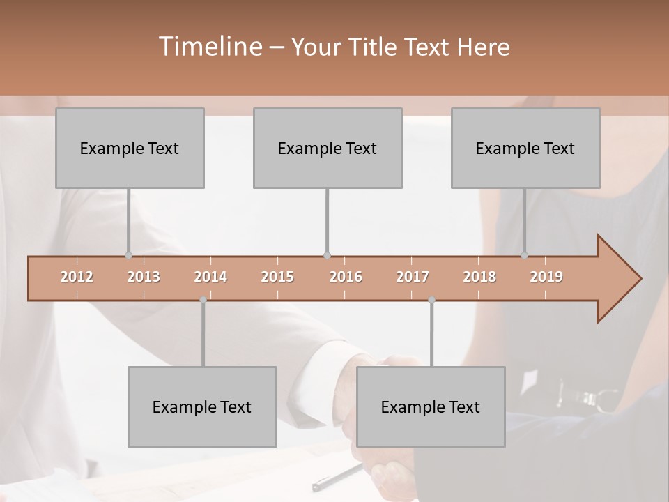 A Woman Shaking Hands With A Man In A Suit PowerPoint Template