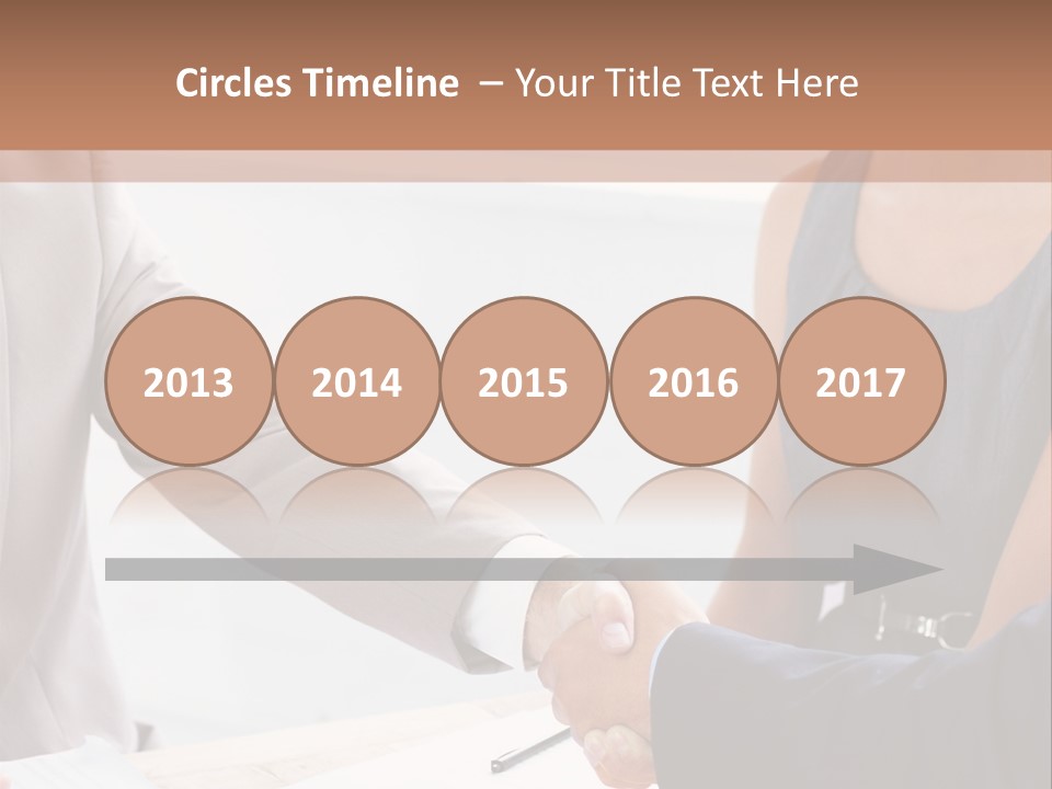 A Woman Shaking Hands With A Man In A Suit PowerPoint Template