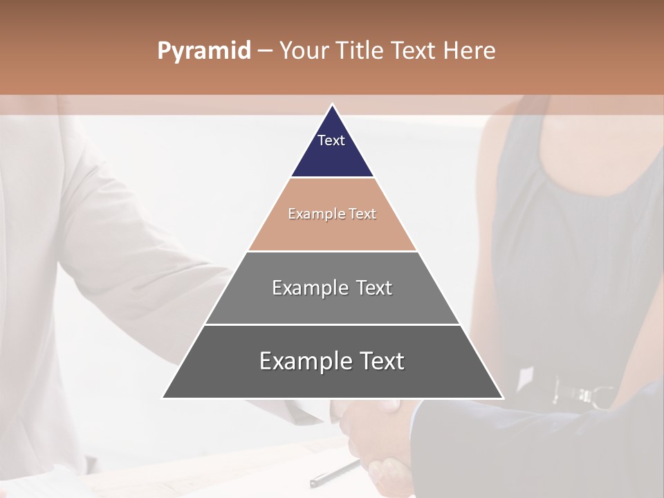 A Woman Shaking Hands With A Man In A Suit PowerPoint Template