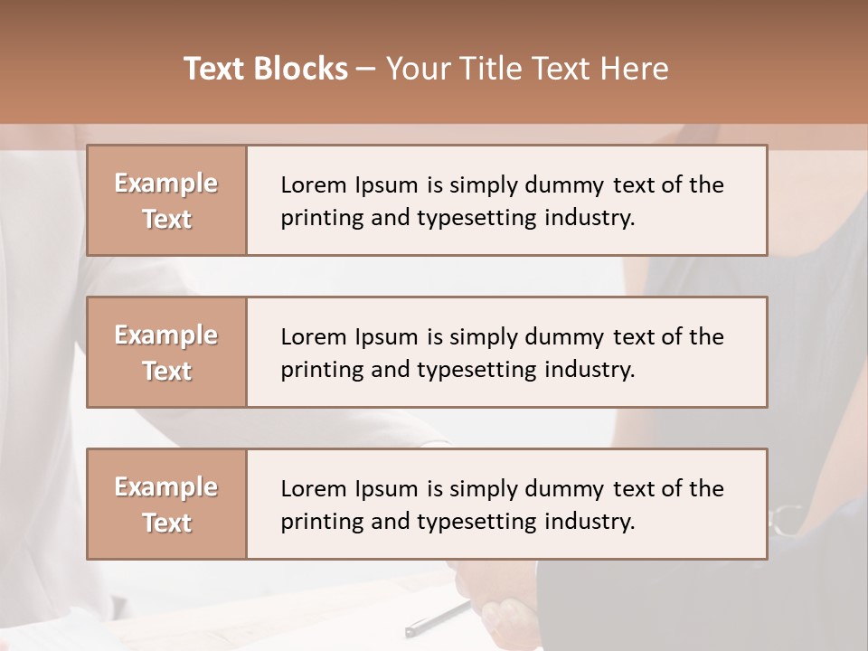 A Woman Shaking Hands With A Man In A Suit PowerPoint Template