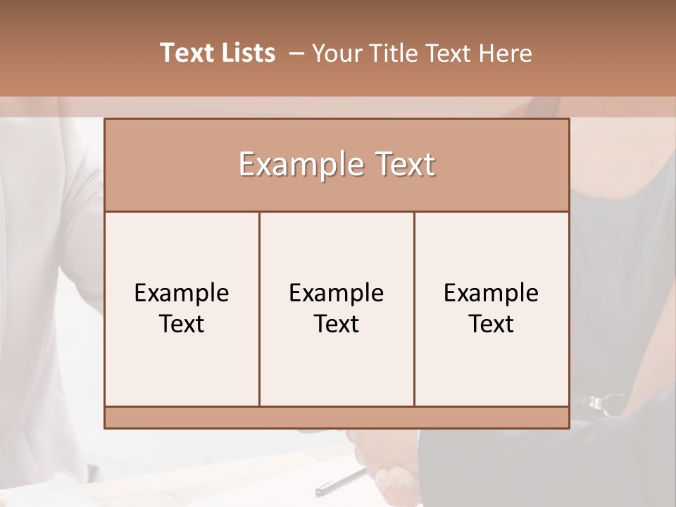 A Woman Shaking Hands With A Man In A Suit PowerPoint Template