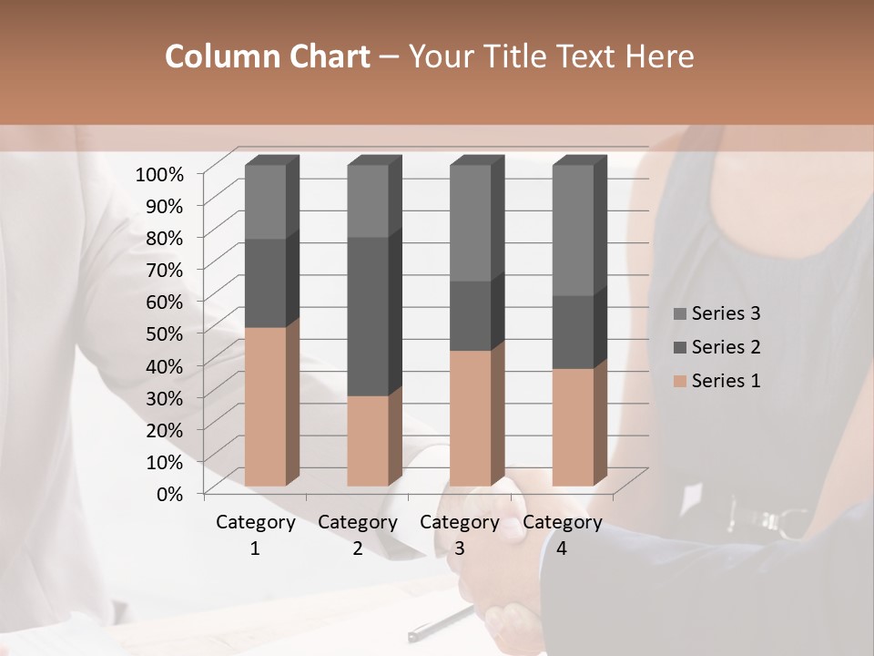 A Woman Shaking Hands With A Man In A Suit PowerPoint Template