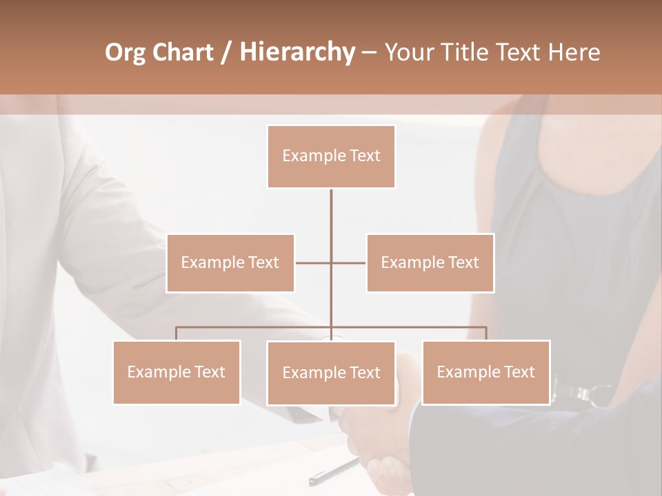 A Woman Shaking Hands With A Man In A Suit PowerPoint Template