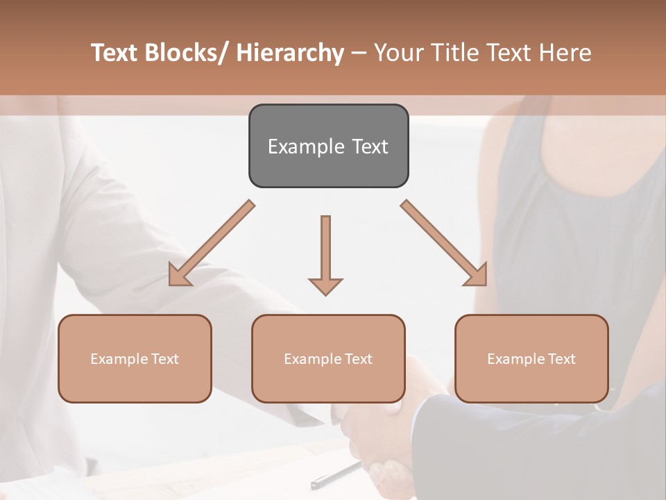 A Woman Shaking Hands With A Man In A Suit PowerPoint Template