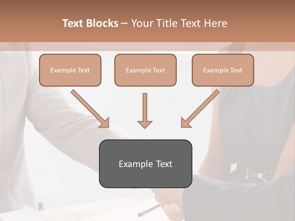 A Woman Shaking Hands With A Man In A Suit PowerPoint Template