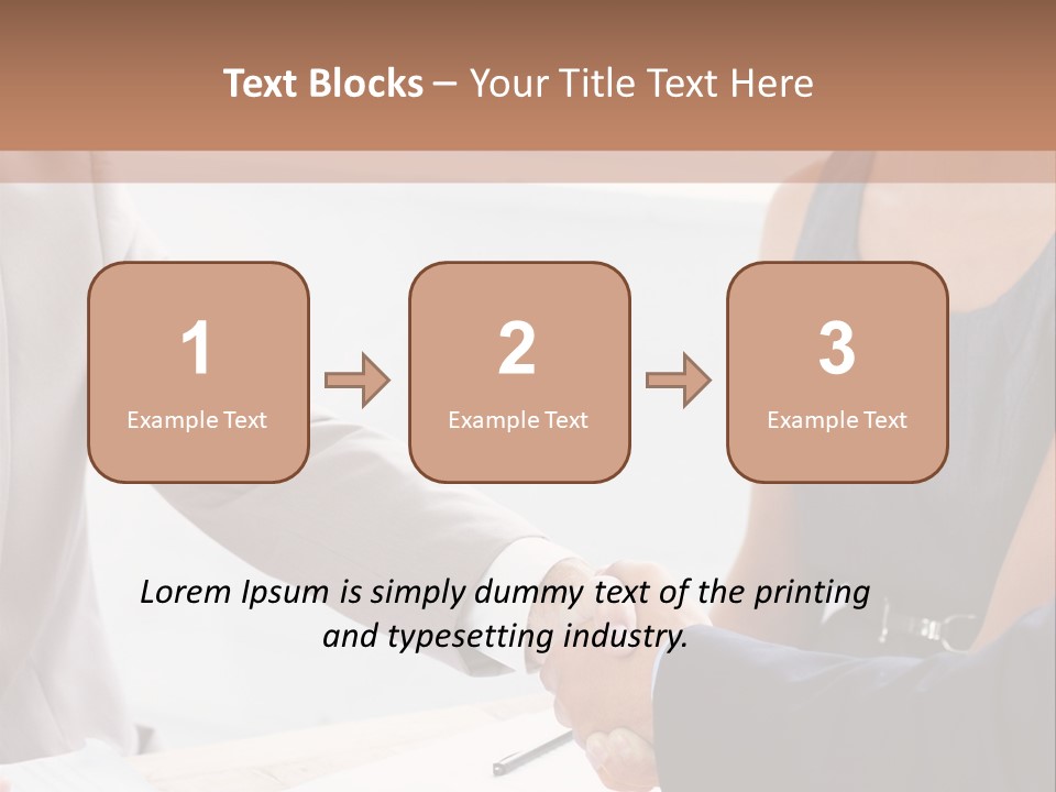 A Woman Shaking Hands With A Man In A Suit PowerPoint Template