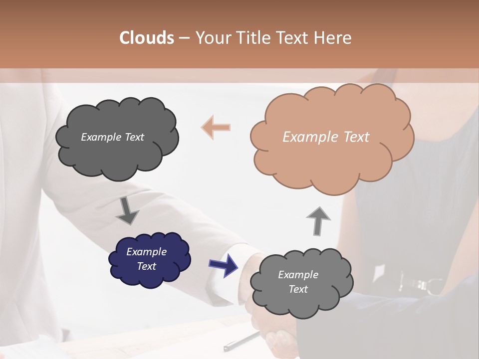 A Woman Shaking Hands With A Man In A Suit PowerPoint Template