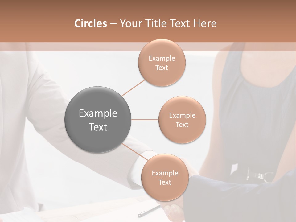 A Woman Shaking Hands With A Man In A Suit PowerPoint Template