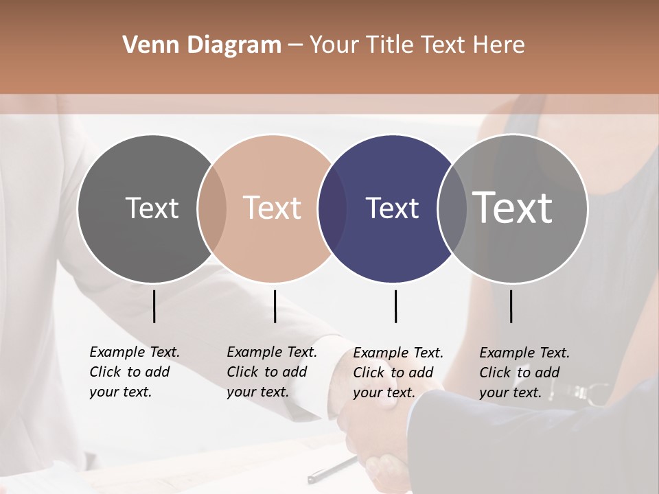 A Woman Shaking Hands With A Man In A Suit PowerPoint Template