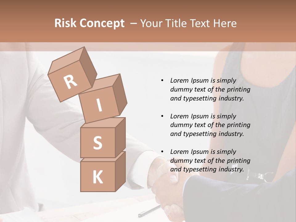 A Woman Shaking Hands With A Man In A Suit PowerPoint Template