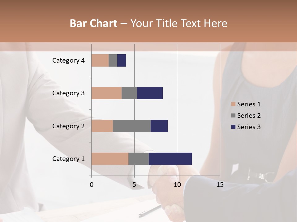 A Woman Shaking Hands With A Man In A Suit PowerPoint Template