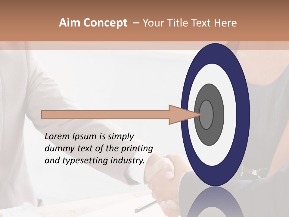 A Woman Shaking Hands With A Man In A Suit PowerPoint Template