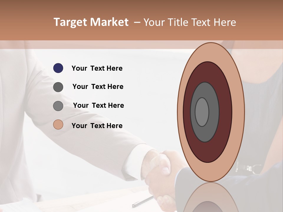 A Woman Shaking Hands With A Man In A Suit PowerPoint Template