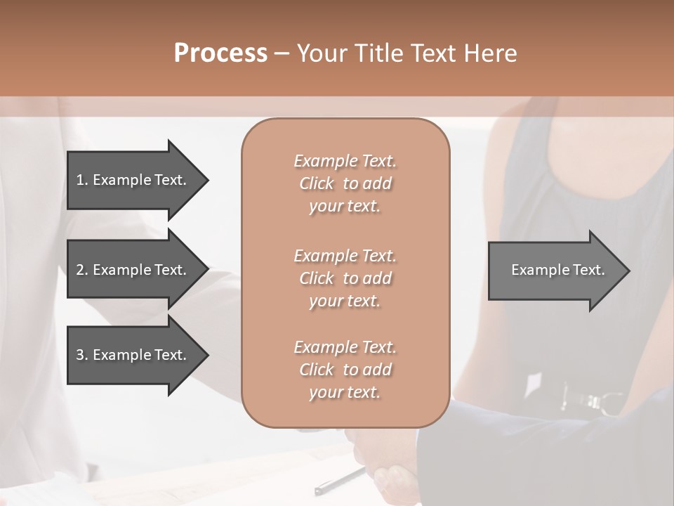 A Woman Shaking Hands With A Man In A Suit PowerPoint Template