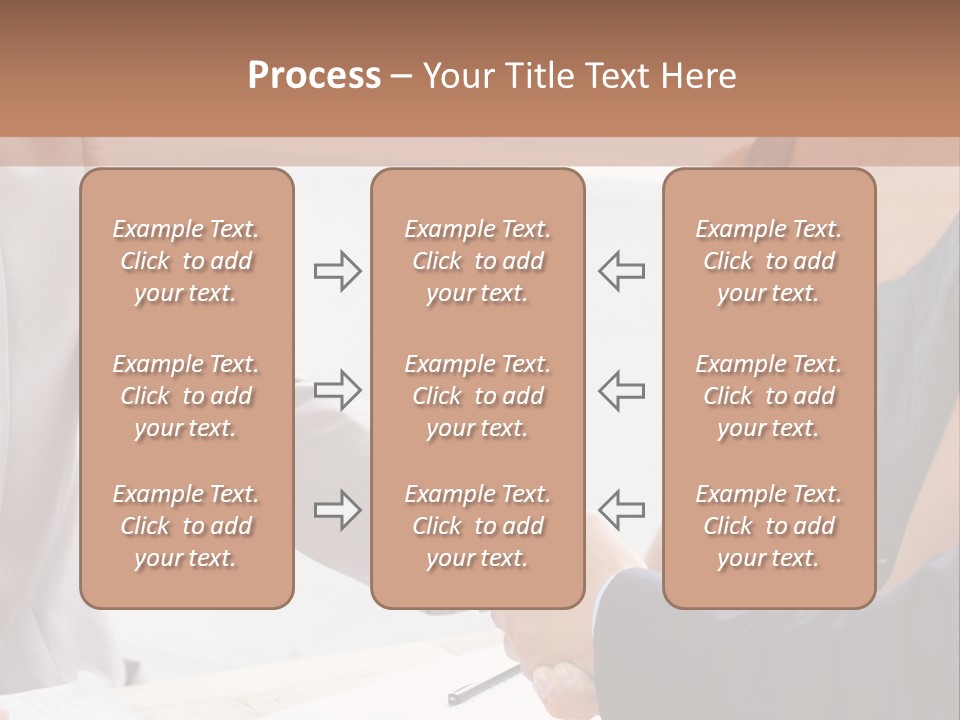 A Woman Shaking Hands With A Man In A Suit PowerPoint Template