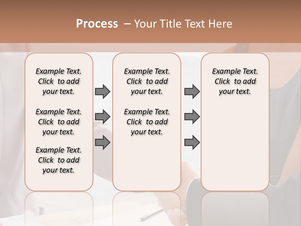 A Woman Shaking Hands With A Man In A Suit PowerPoint Template
