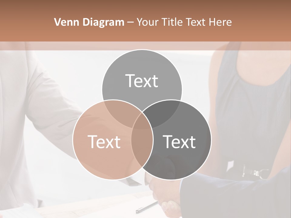 A Woman Shaking Hands With A Man In A Suit PowerPoint Template