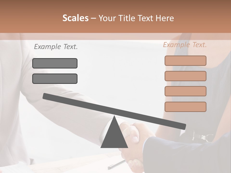 A Woman Shaking Hands With A Man In A Suit PowerPoint Template